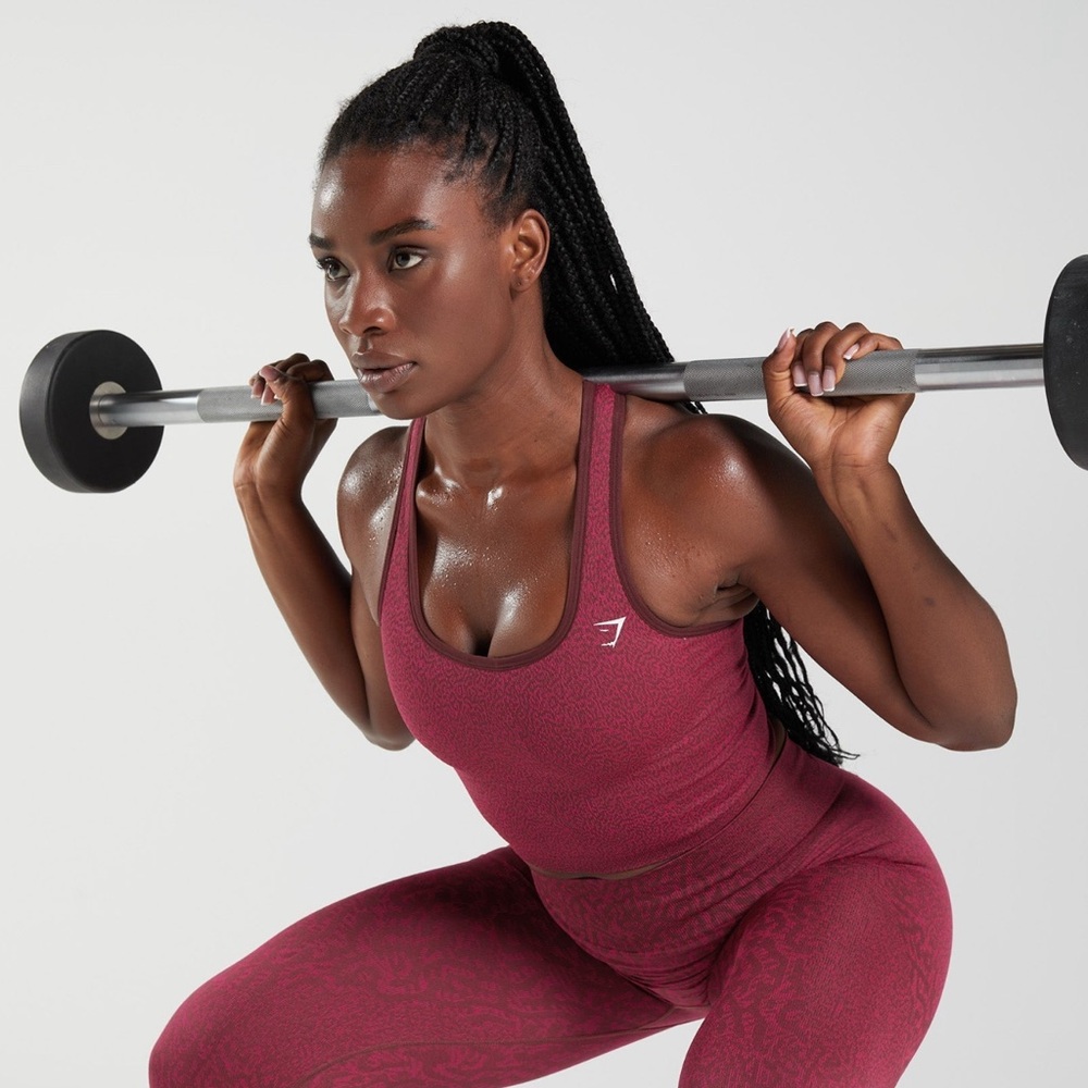 Gymshark Cherry/Brown Sports Bra